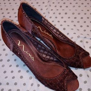 Nina women's heels open toed size 9M